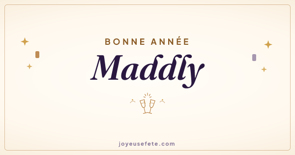 Image « Bonne année Maddly » au format large