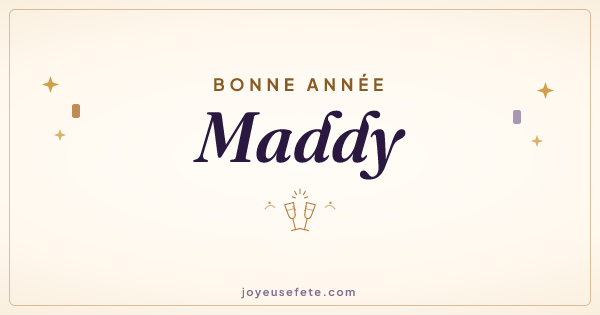 Image « Bonne année Maddy » au format large