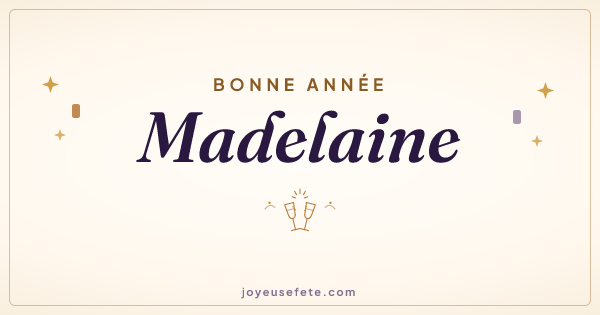 Image « Bonne année Madelaine » au format large