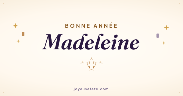 Image « Bonne année Madeleine » au format large