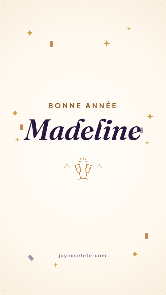 Image « Bonne année Madeline » au format story