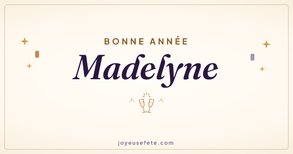 Image « Bonne année Madelyne » au format large