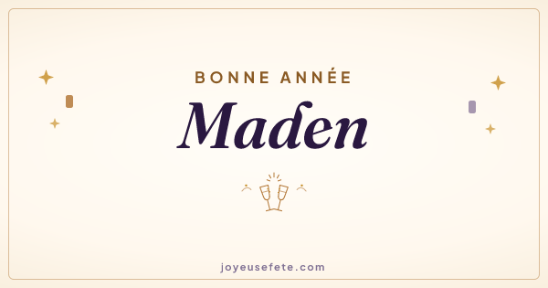 Image « Bonne année Maden » au format large
