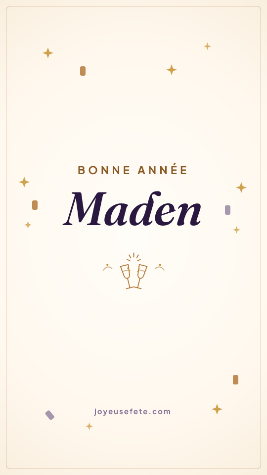 Image « Bonne année Maden » au format story