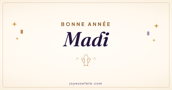 Image « Bonne année Madi » au format large