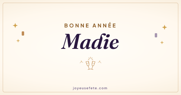 Image « Bonne année Madie » au format large