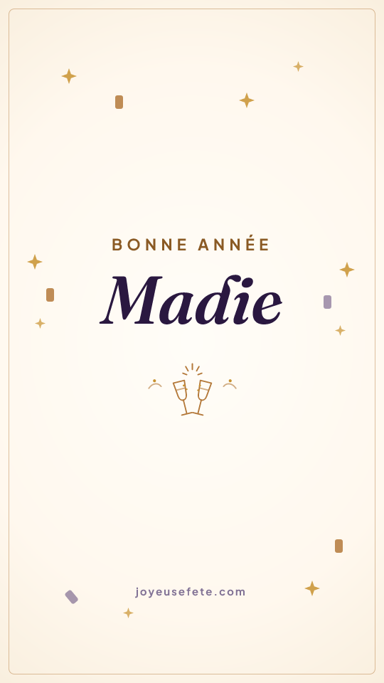 Image « Bonne année Madie » au format story