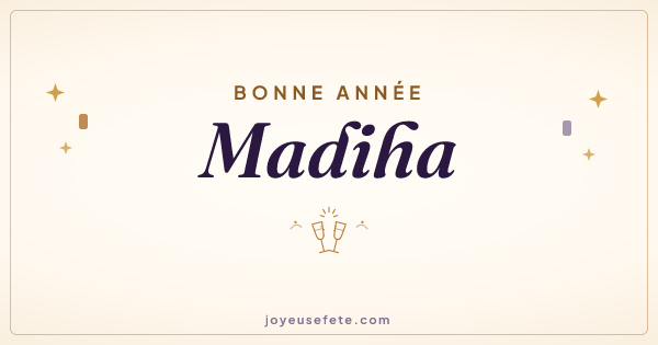Image « Bonne année Madiha » au format large