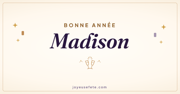 Image « Bonne année Madison » au format large