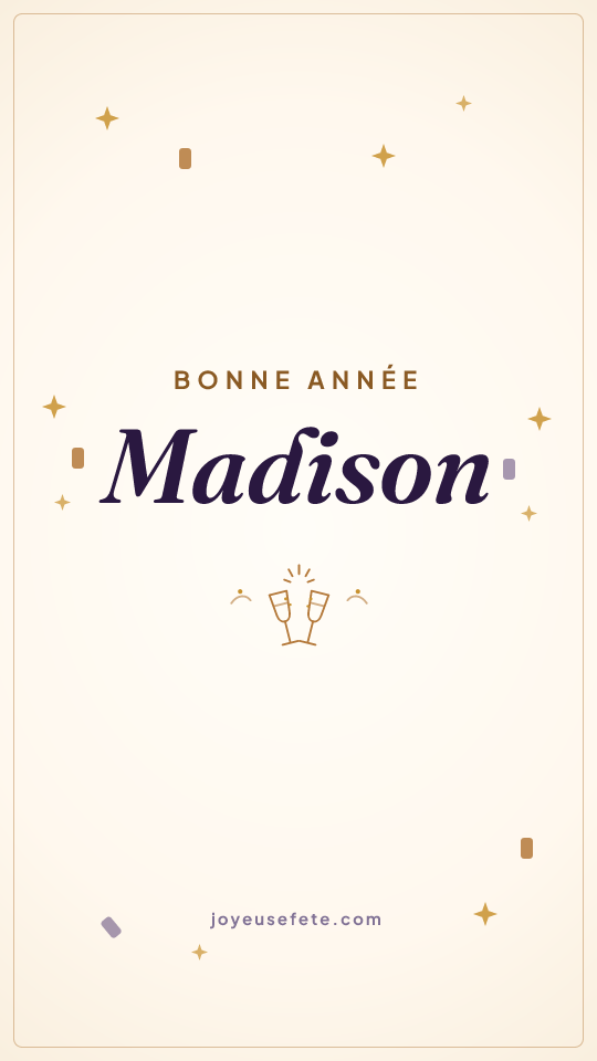 Image « Bonne année Madison » au format story
