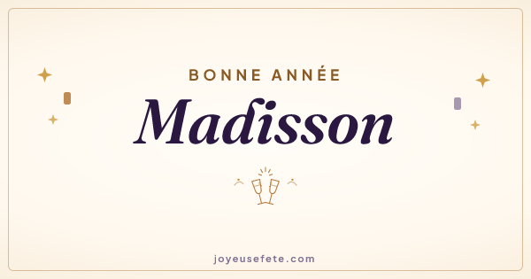 Image « Bonne année Madisson » au format large