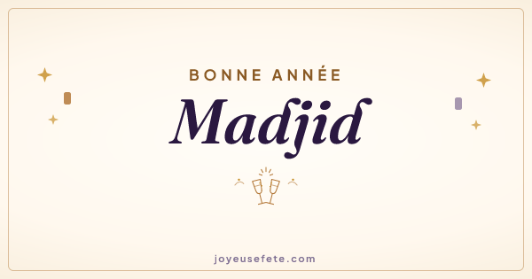 Image « Bonne année Madjid » au format large