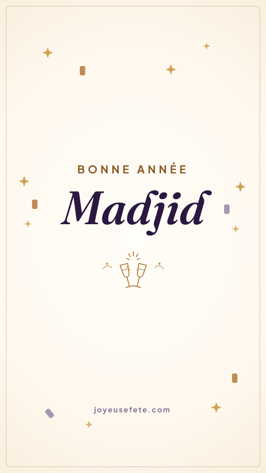 Image « Bonne année Madjid » au format story
