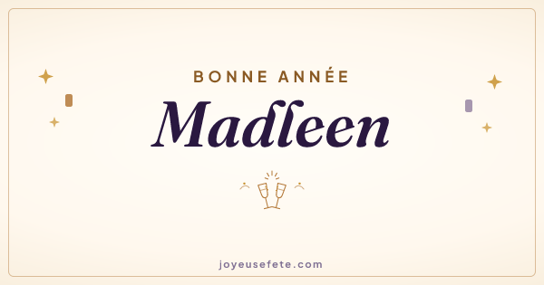 Image « Bonne année Madleen » au format large