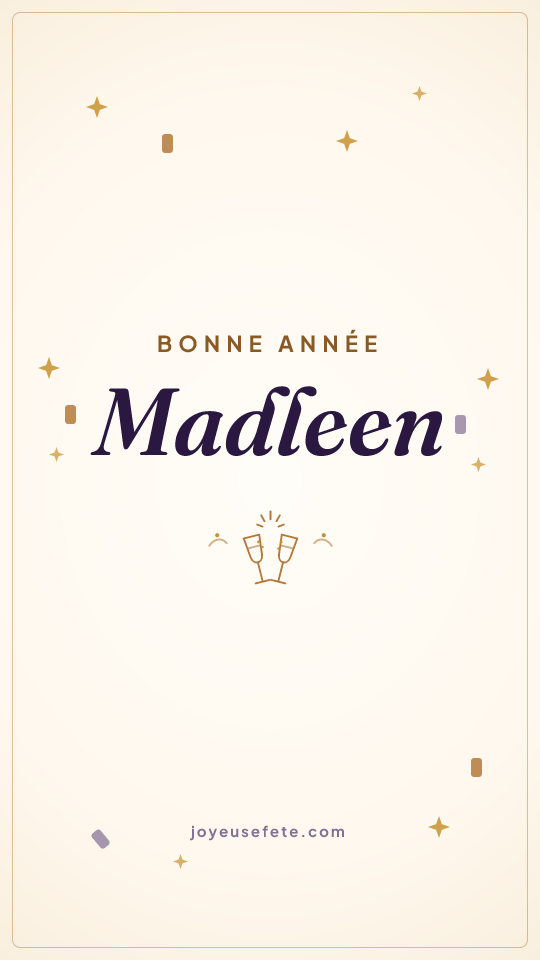 Image « Bonne année Madleen » au format story