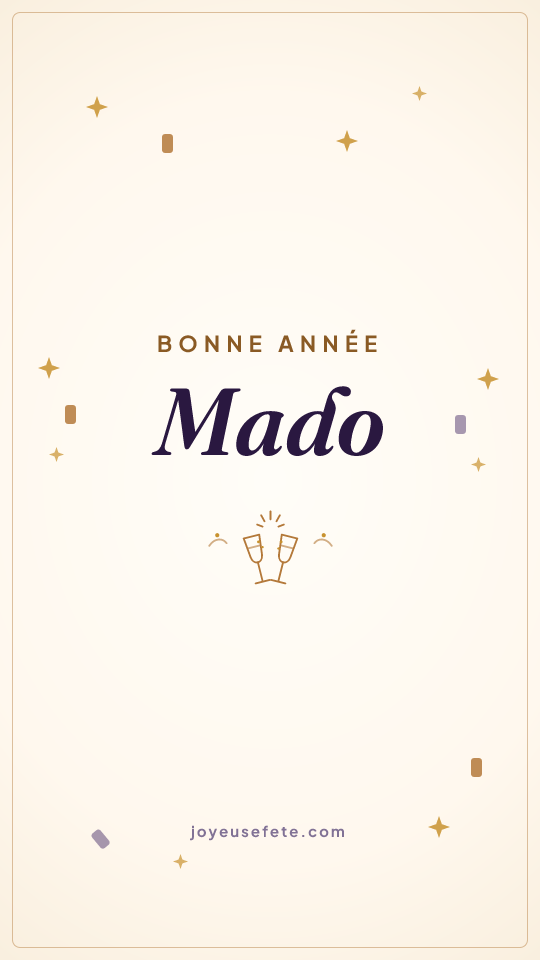 Image « Bonne année Mado » au format story