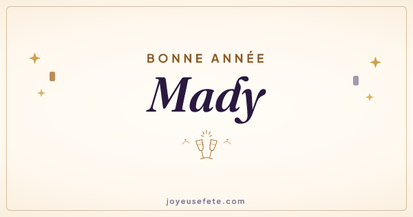 Image « Bonne année Mady » au format large