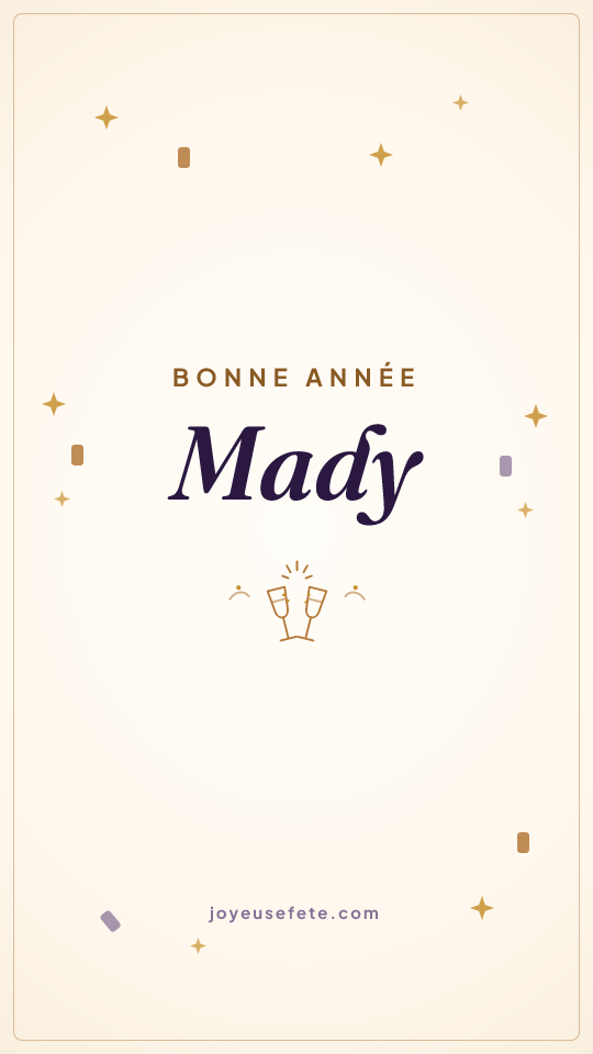 Image « Bonne année Mady » au format story