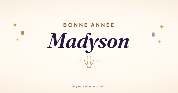 Image « Bonne année Madyson » au format large