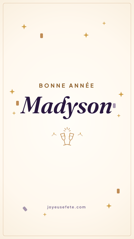 Image « Bonne année Madyson » au format story