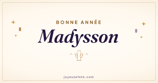 Image « Bonne année Madysson » au format large