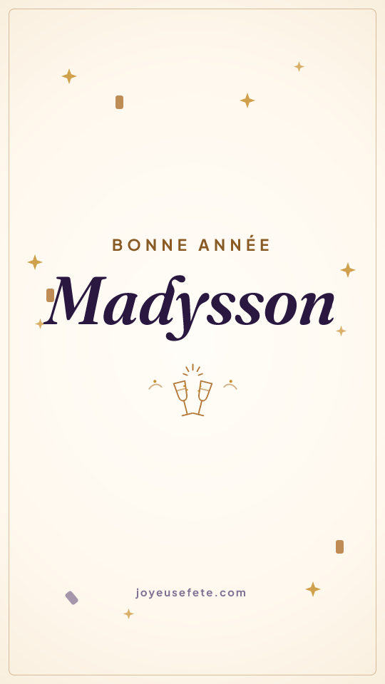 Image « Bonne année Madysson » au format story