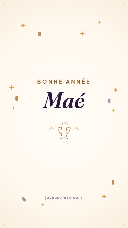 Image « Bonne année Maé » au format story
