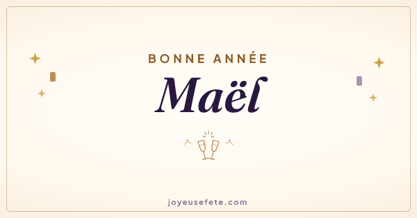 Image « Bonne année Maël » au format large