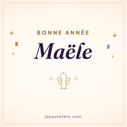 Image carrée « Bonne année Maële » pour WhatsApp