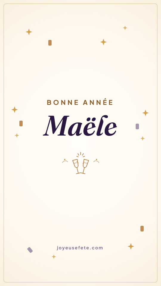 Image « Bonne année Maële » au format story