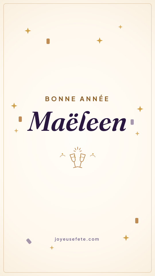 Image « Bonne année Maëleen » au format story