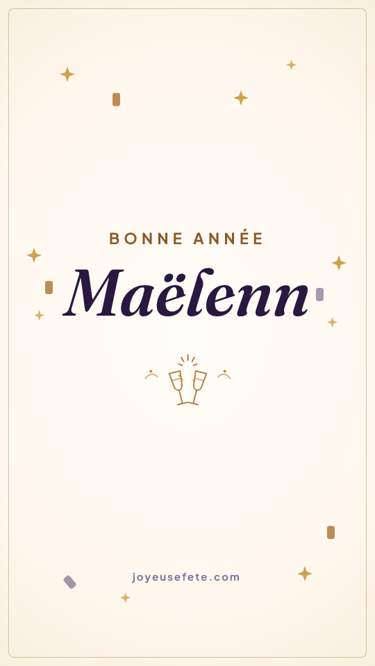 Image « Bonne année Maëlenn » au format story