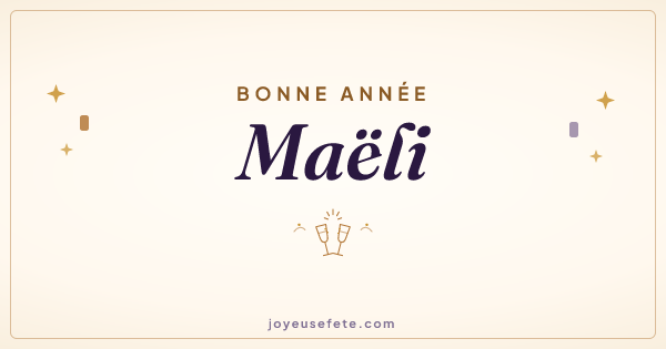 Image « Bonne année Maëli » au format large
