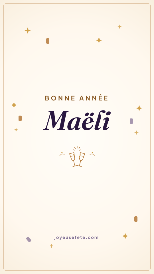 Image « Bonne année Maëli » au format story