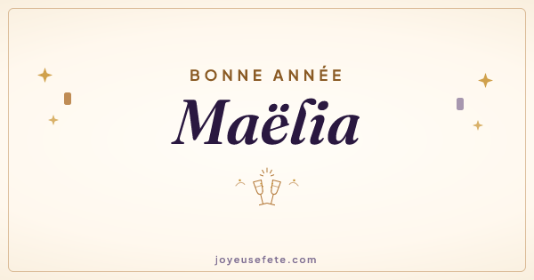 Image « Bonne année Maëlia » au format large