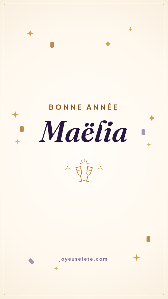 Image « Bonne année Maëlia » au format story