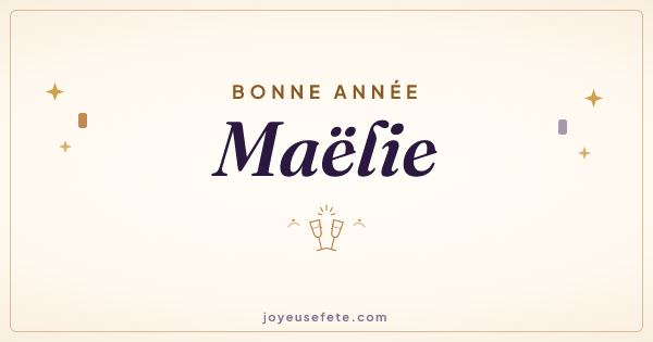 Image « Bonne année Maëlie » au format large