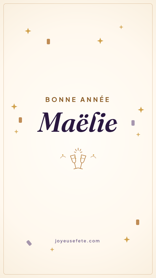 Image « Bonne année Maëlie » au format story