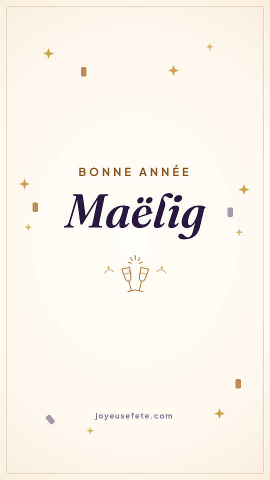 Image « Bonne année Maëlig » au format story