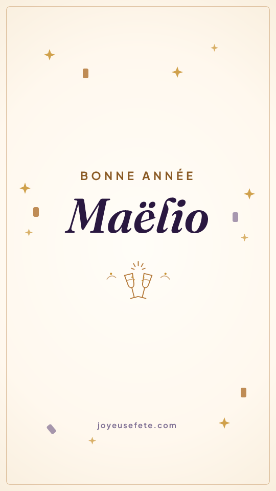 Image « Bonne année Maëlio » au format story