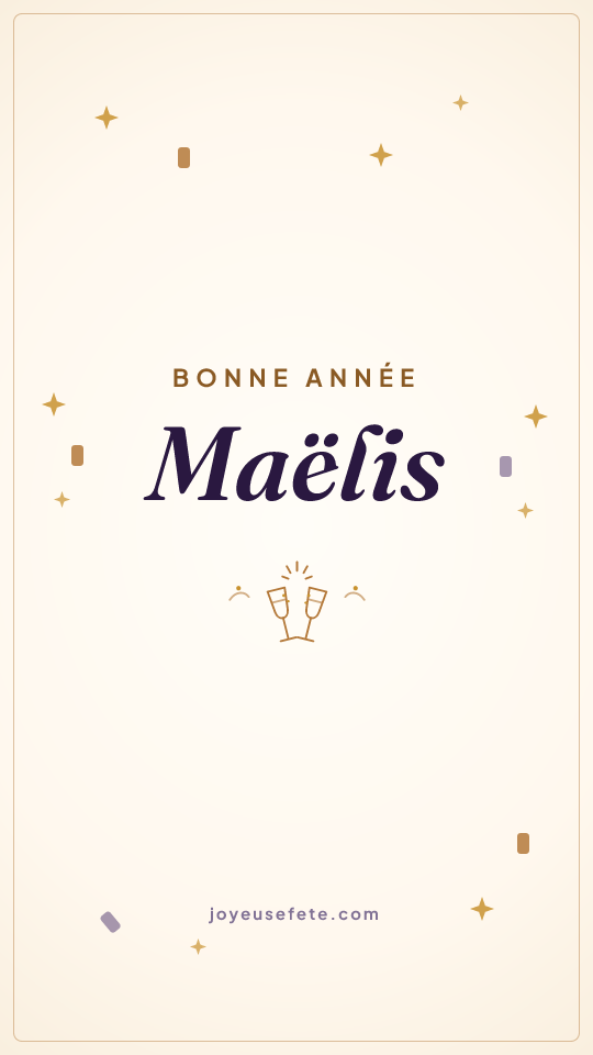 Image « Bonne année Maëlis » au format story