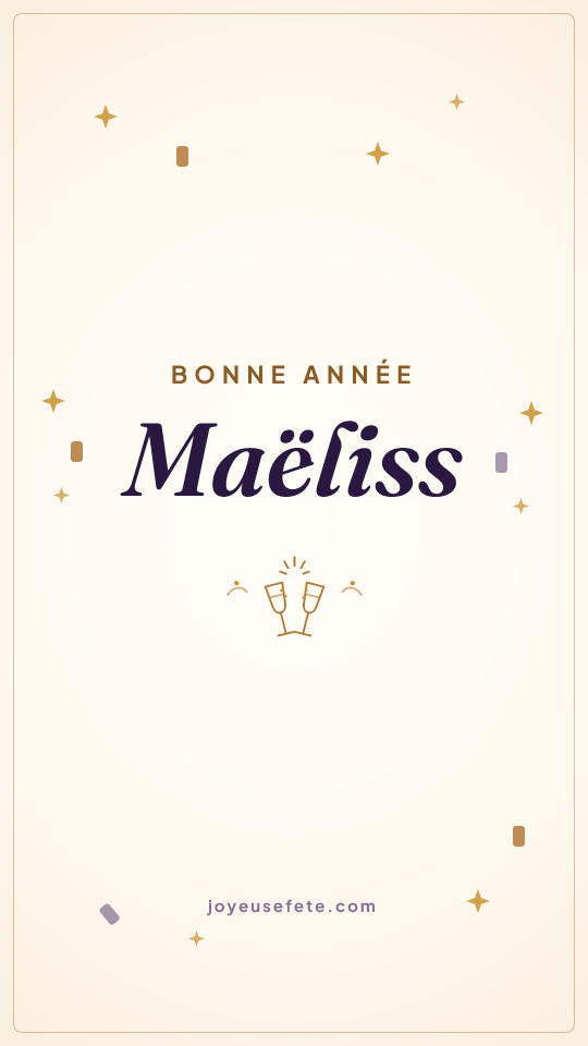 Image « Bonne année Maëliss » au format story