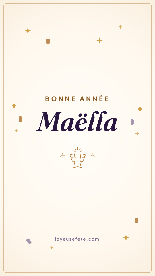 Image « Bonne année Maëlla » au format story