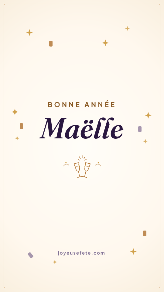 Image « Bonne année Maëlle » au format story