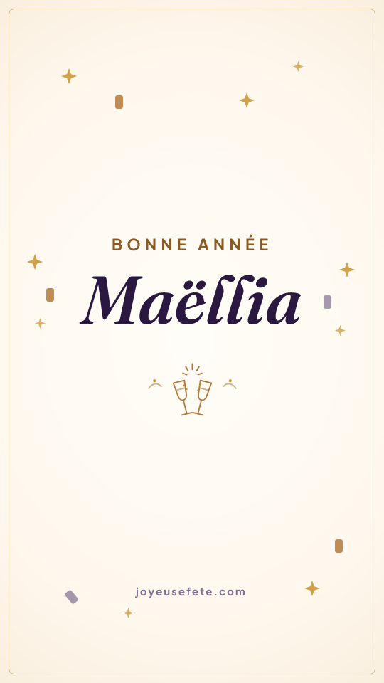 Image « Bonne année Maëllia » au format story