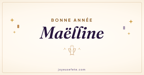 Image « Bonne année Maëlline » au format large