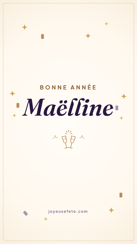 Image « Bonne année Maëlline » au format story