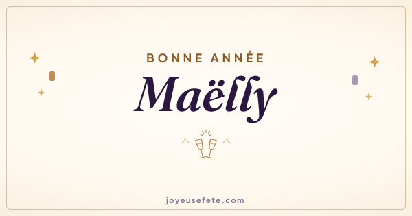 Image « Bonne année Maëlly » au format large