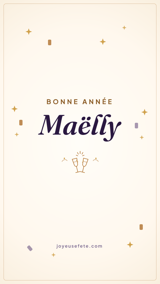Image « Bonne année Maëlly » au format story