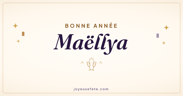 Image « Bonne année Maëllya » au format large